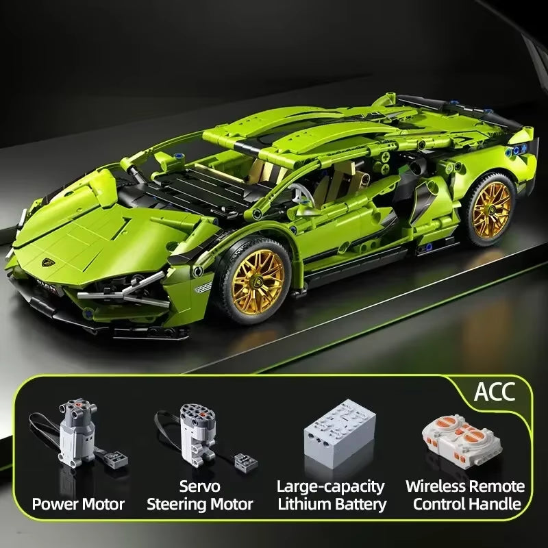 1:14 Technical 1280Pcs Racing Sport Car 42115 Model Building Blocks Mechanical Speed Vehicle Supercar Brick Toys Kid Adult Gifts