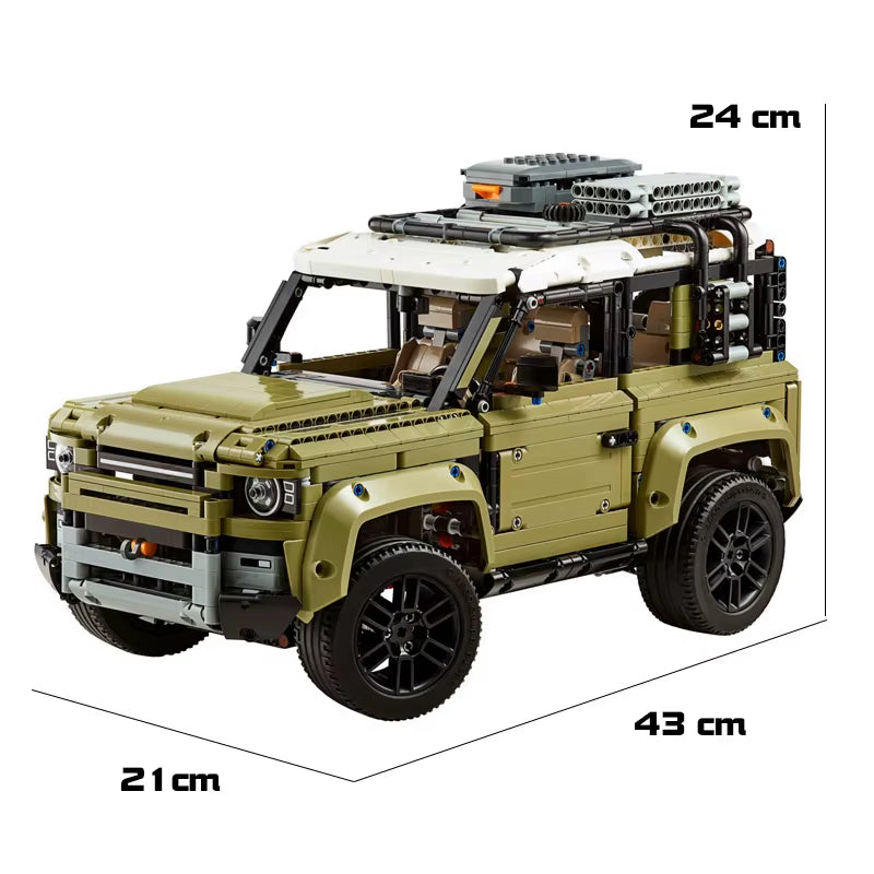 2573PCS Technical Land Off-Road Defender Sports Car Building Blocks 42110 Set Model MOC Vehicle Toys Bricks for Boys Adult Gifts