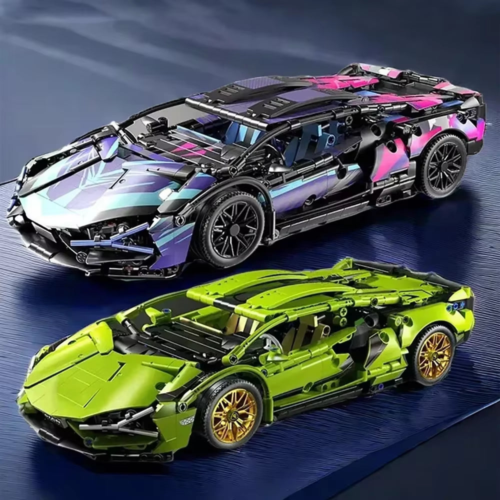 1:14 Technical 1280Pcs Racing Sport Car 42115 Model Building Blocks Mechanical Speed Vehicle Supercar Brick Toys Kid Adult Gifts