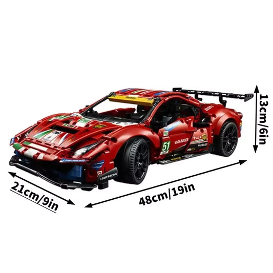 488 GTE Bricks 42125 Technical Series 1648Pcs Supercar Building Blocks Sports Race Car Vehicle Model Assembly Kid Adult Toy Gift