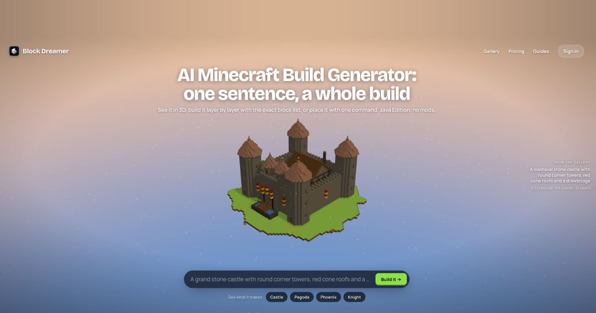 Minecraft Cone Rood Minecraft Build Gallery, Free to Open in 3D | Block Dreamer